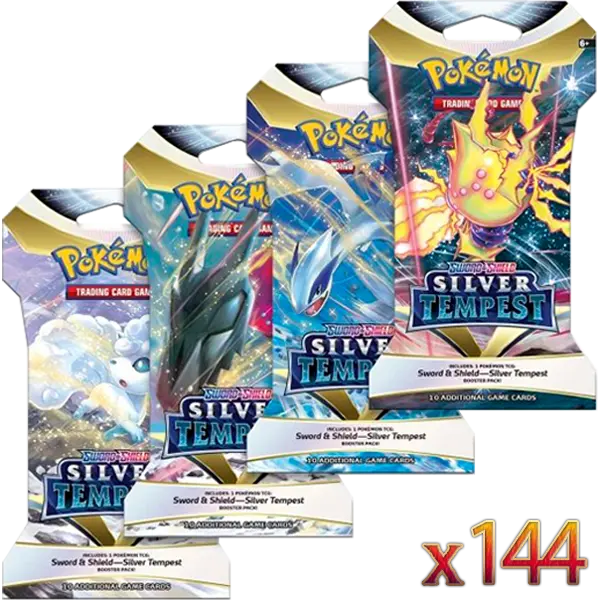 Sword & Shield: Silver Tempest- Sleeved Booster Case (144 Boosters)