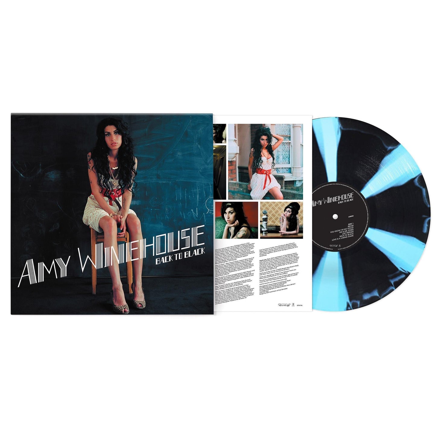 Amy Winehouse - Back To Black - Black & Blue Vinyl LP Record