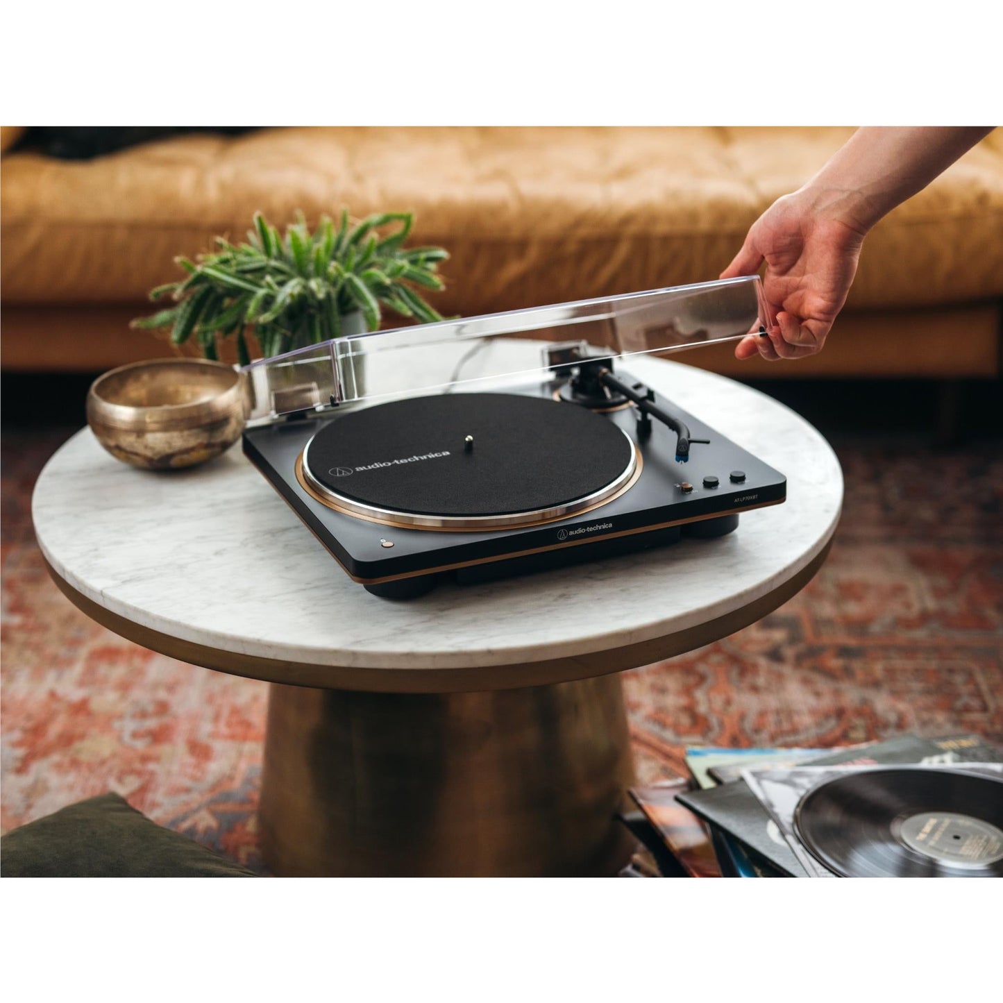 Audio-Technica LP70XBT Fully Automatic Bluetooth Turntable (Black/Bronze)